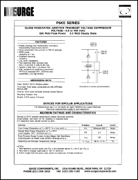 Click here to download P6KE200 Datasheet