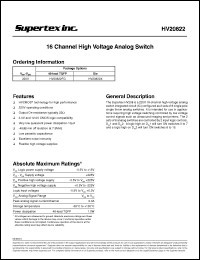 Click here to download HV20822FG Datasheet