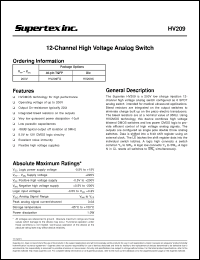 Click here to download HV209FG Datasheet