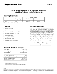 Click here to download HV507PG Datasheet