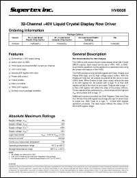 Click here to download HV6008X Datasheet