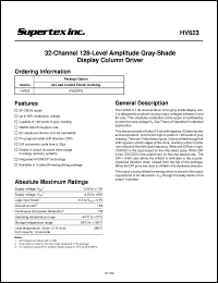 Click here to download HV623 Datasheet