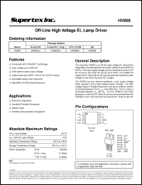 Click here to download HV809SG Datasheet