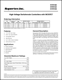 Click here to download HV9102P Datasheet