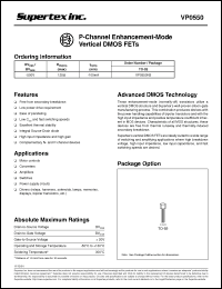 Click here to download VP0550N3 Datasheet