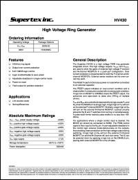 Click here to download HV430 Datasheet