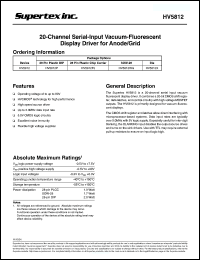 Click here to download HV5812 Datasheet