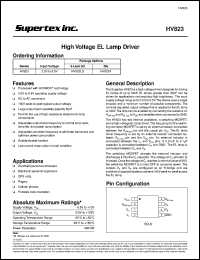 Click here to download HV823 Datasheet