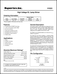 Click here to download HV825 Datasheet