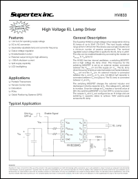 Click here to download HV833 Datasheet
