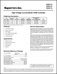 Click here to download HV9113 Datasheet