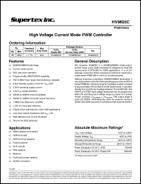 Click here to download HV9605C Datasheet