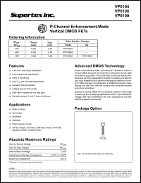 Click here to download VP0104 Datasheet