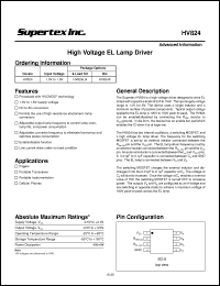 Click here to download HV824 Datasheet