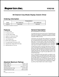 Click here to download HV62106 Datasheet