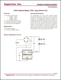Click here to download HV9922N8-G Datasheet