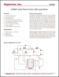 Click here to download HV9931LG-G Datasheet