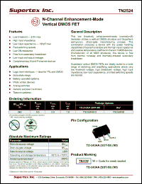 Click here to download TN2524N8-G Datasheet