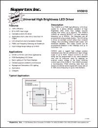 Click here to download HV9910P Datasheet