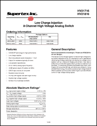 Click here to download HV21816X Datasheet