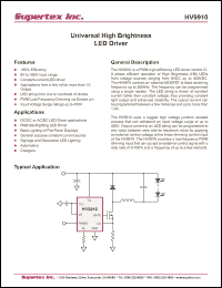 Click here to download HV9910 Datasheet