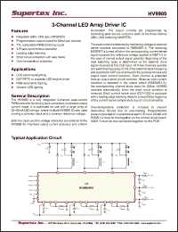 Click here to download HV9980WG-G Datasheet