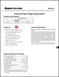 Click here to download HV2116 Datasheet