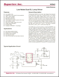 Click here to download HV843 Datasheet