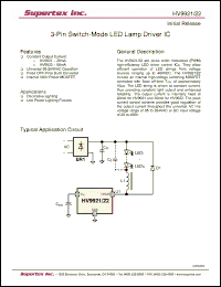 Click here to download HV9922N8 Datasheet