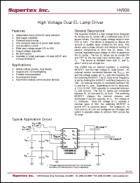Click here to download HV839 Datasheet