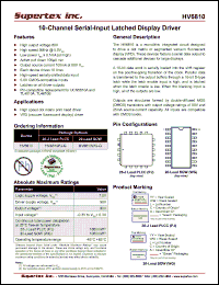 Click here to download HV6810WG-G Datasheet