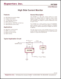 Click here to download HV7800K1-G Datasheet