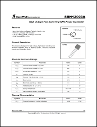 Click here to download SBN13003A Datasheet