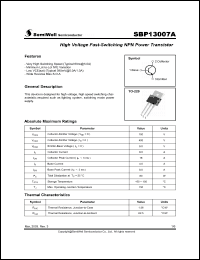 Click here to download SBP13007A Datasheet
