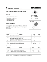 Click here to download SDW80S600 Datasheet