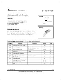 Click here to download BT138 Datasheet