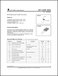 Click here to download BT139F Datasheet