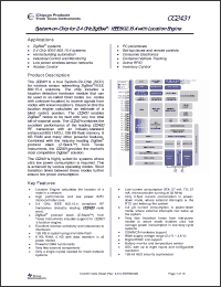 Click here to download CC2431ZDK Datasheet