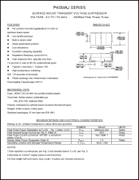 Click here to download P4SMAJ100CA Datasheet