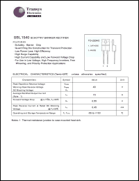 Click here to download SBL1540 Datasheet