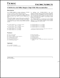 Click here to download TSC80C51TXXX-20ME/883 Datasheet