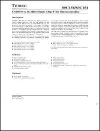 Click here to download 80C154 Datasheet
