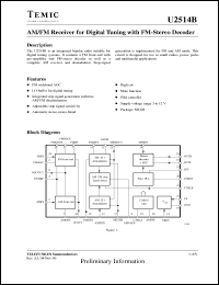 Click here to download U2514B-AFNG3 Datasheet