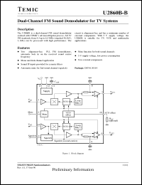 Click here to download U2860B-B Datasheet