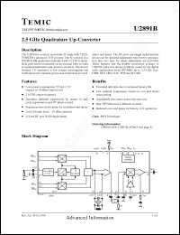 Click here to download U2891B-AFS Datasheet