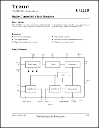 Click here to download U4222B Datasheet