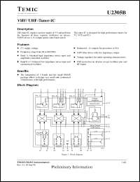 Click here to download U2305B Datasheet