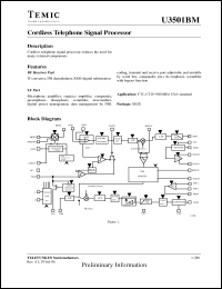 Click here to download U3501BM Datasheet