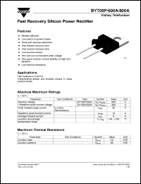 Click here to download BYT08P600A Datasheet