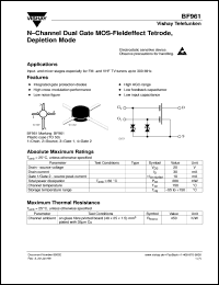 Click here to download BF961 Datasheet